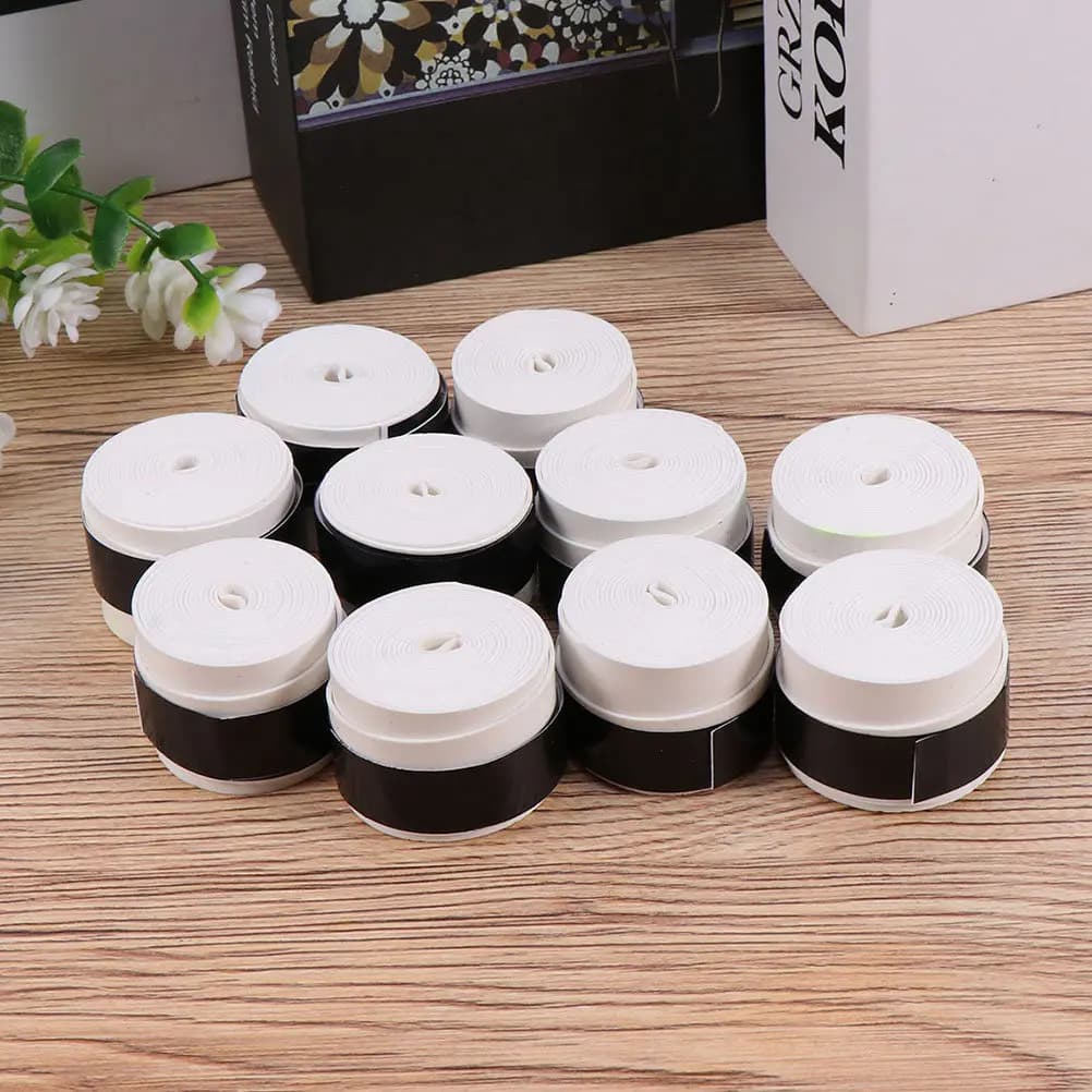 12 Pcs Tennis Tape for Racket Grip Replacement to Racquet Sweaty Hands Grips Overgrip Wrap