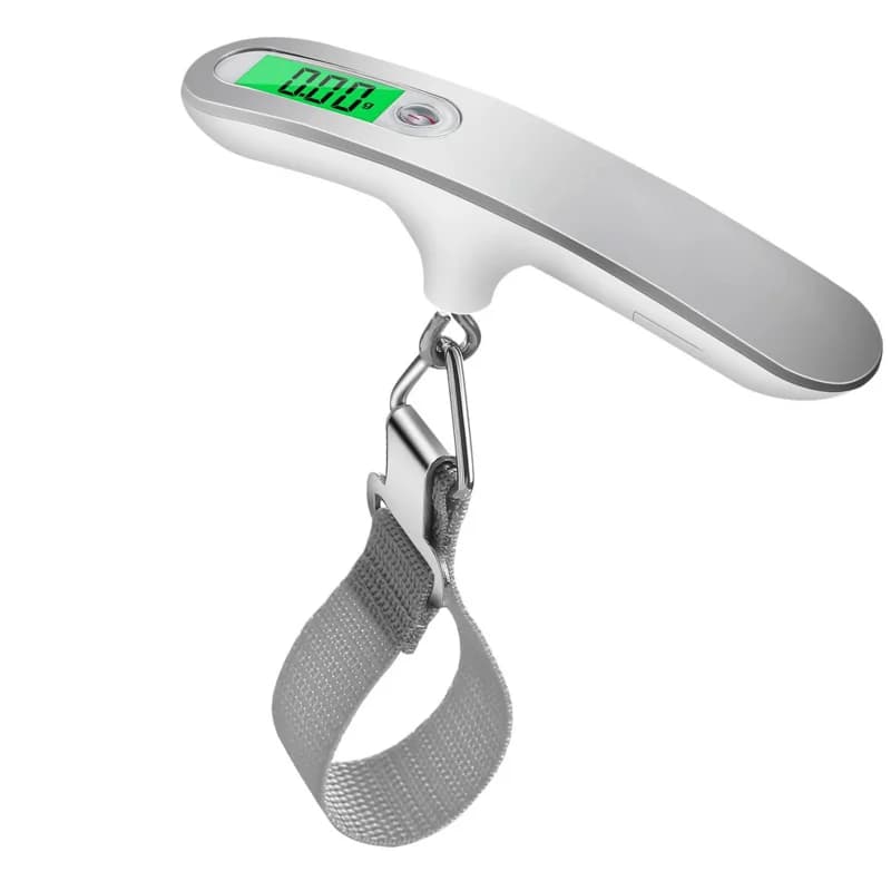 Bilancia Digitale Portatile per Bagagli 50kg in Acciaio Inossidabile, Bilancia Elettronica da Viaggio Sospesa