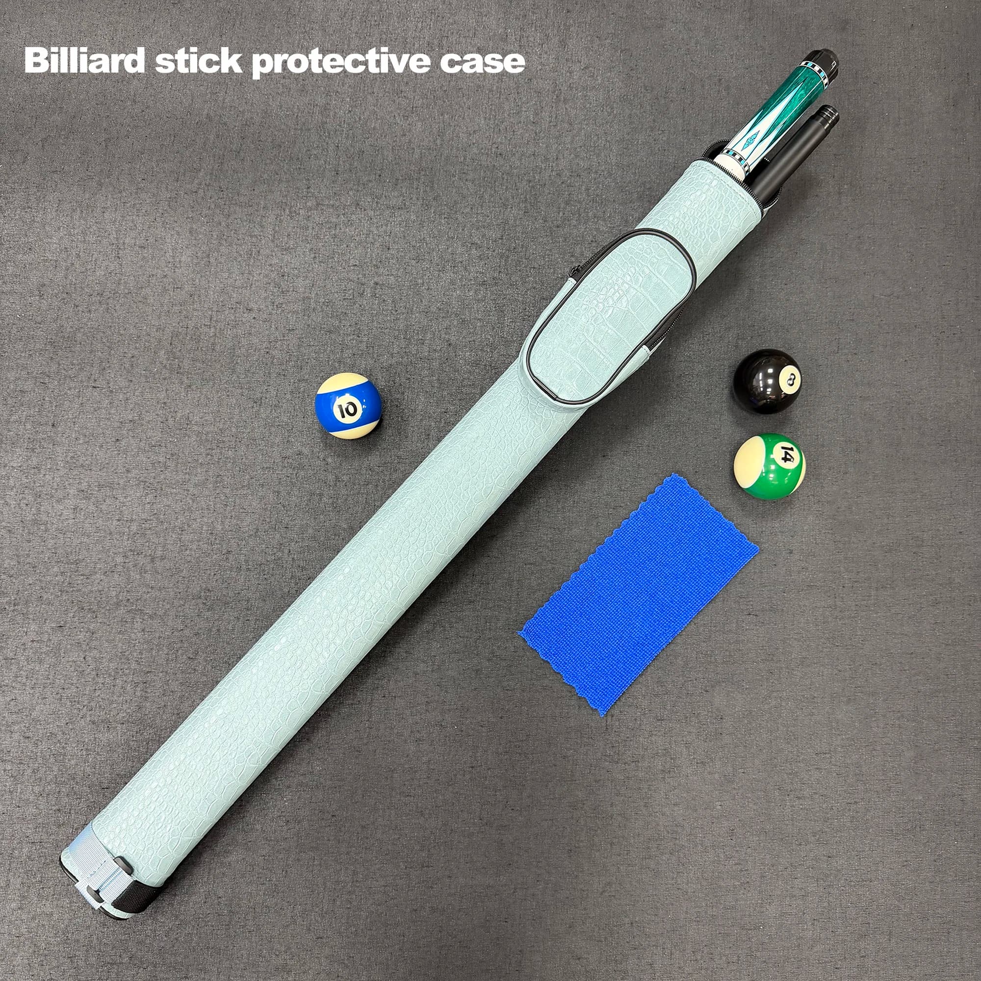 pool cue case, two-hole type, suitable for 1/2 split-type billiard cues, 80CM in length, easy to carry