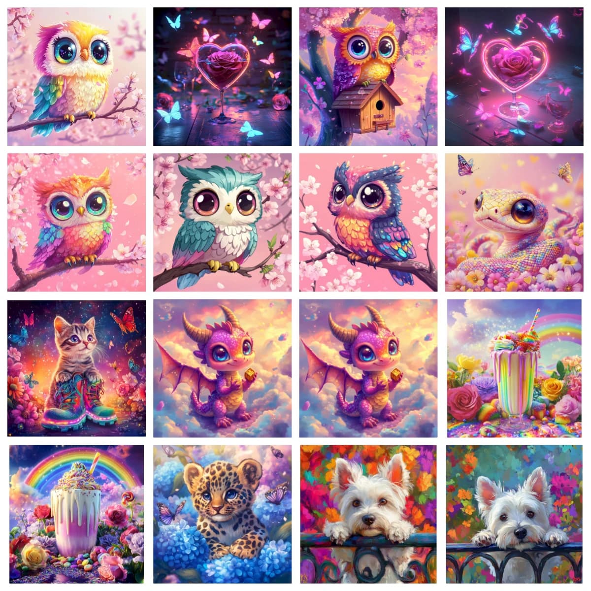 Colorful Dinosaur Diy Animal Painting By Numbers HandPainted Acrylic Pigment Canvas Drawing Coloring Picture