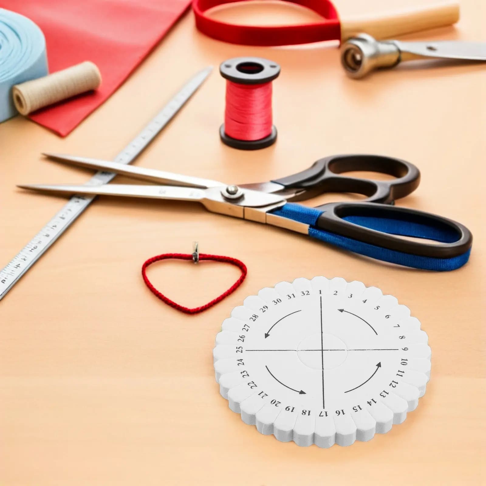 20 Pezzi Disco Portatile per Intrecciare Braccialetti dell'Amicizia, Piastra Rotonda a 32 Posizioni per Ricamo, Filo, Corda, Lana Fatta a Mano