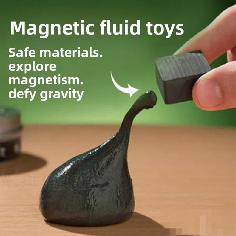 Resin Magnetic Bouncing Mud Ferrofluid Colored Clay Magnetic Suction Clay with Magnet Interactive Mud Playdough Kids Toys