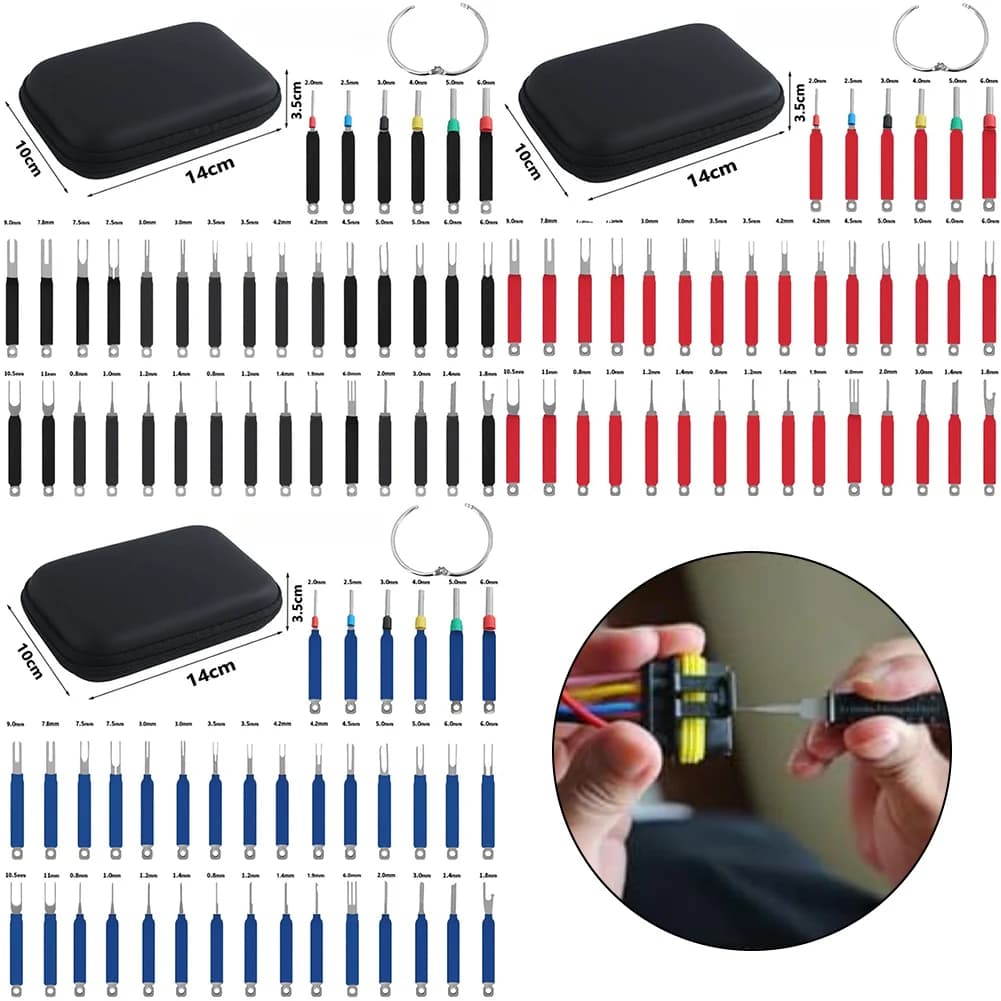 36 Pieces Car Terminal Removal Tool Set Case Pin Extractor Tool Release Electrical Wire Connector Puller Terminal Ejectors