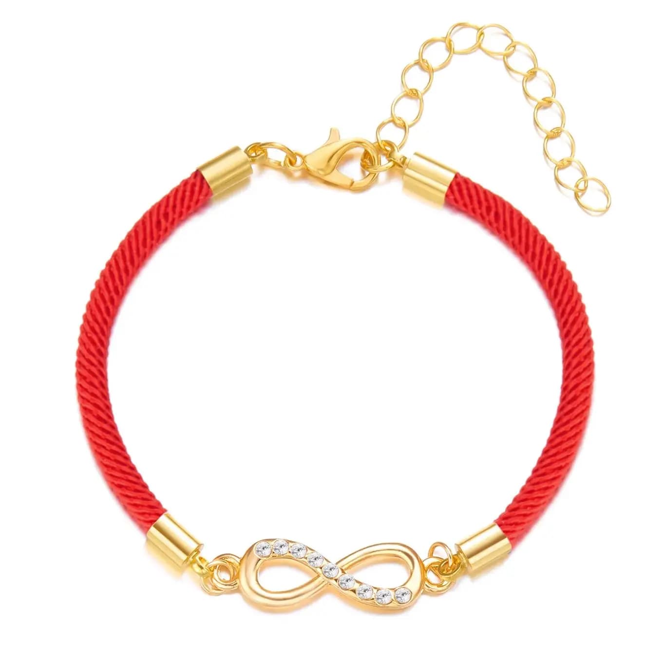 Bracciale per coppia Lucky Red Rope Infinity Love per donna Uomo Braccialetti regolabili fatti a mano alla moda Regali di gioielli per amicizia