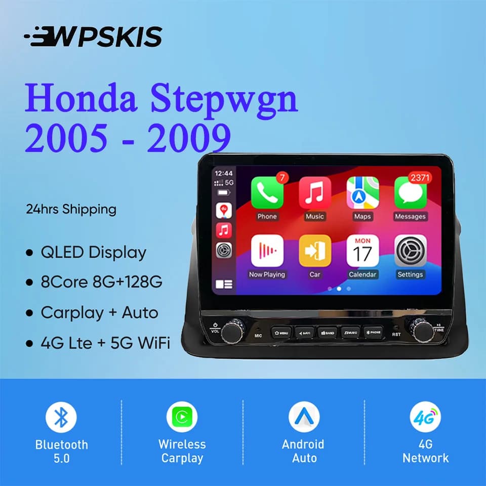 Autoradio Android 14 2Din Multimedia PC Tablet per Honda Stepwgn 2005 - 2009 GPS DVD Lettore Video Musicale Sistemi Intelligenti per Auto