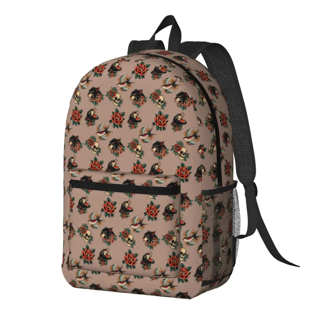 American Traditional Tattoo Backpack Daypack Large Capacity Children BookBag School Bag Shoulder Bags for Men Women