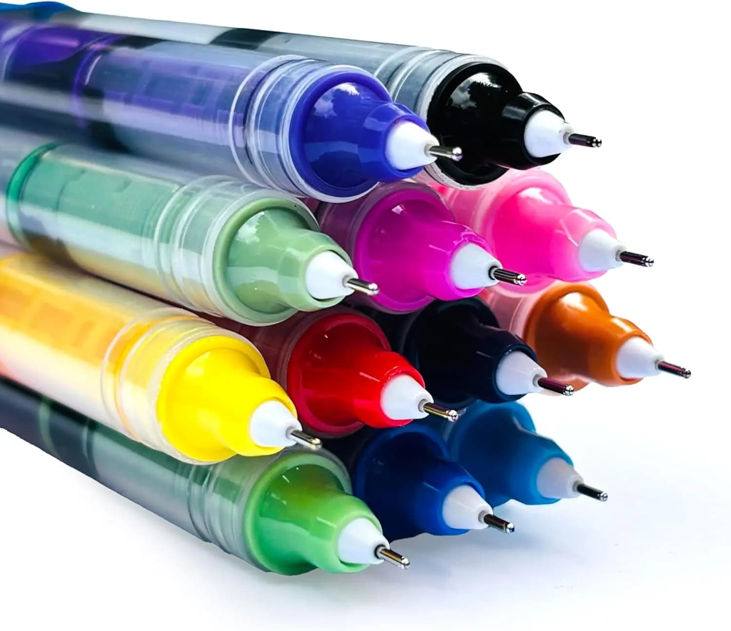 Penne gel roller con inchiostro liquido, punta extra fine da 0,5 mm, colori assortiti, spurgo di scrittura liscio, note scolastiche e materiali artistici