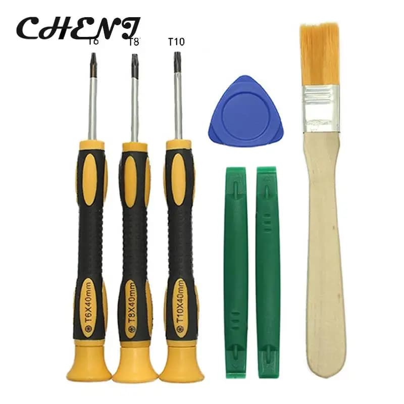 Kit di attrezzi per cacciavite T6 T8H T10H con strumento di leva e riparazione della spazzola di pulizia Controller PS3 PS4