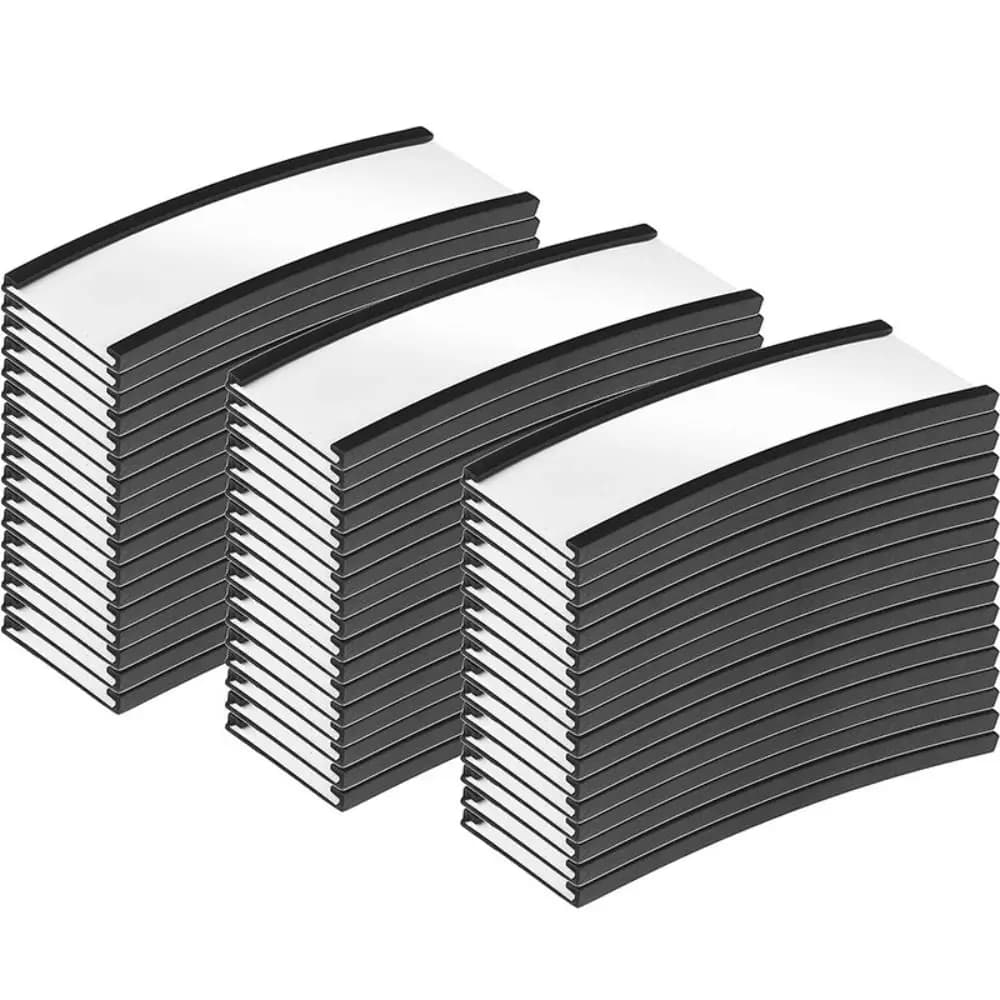 Porta etichette magnetico per carte di carta bianca Magnete forte Porta etichette con canale C gratuito Pellicola protettiva rimovibile