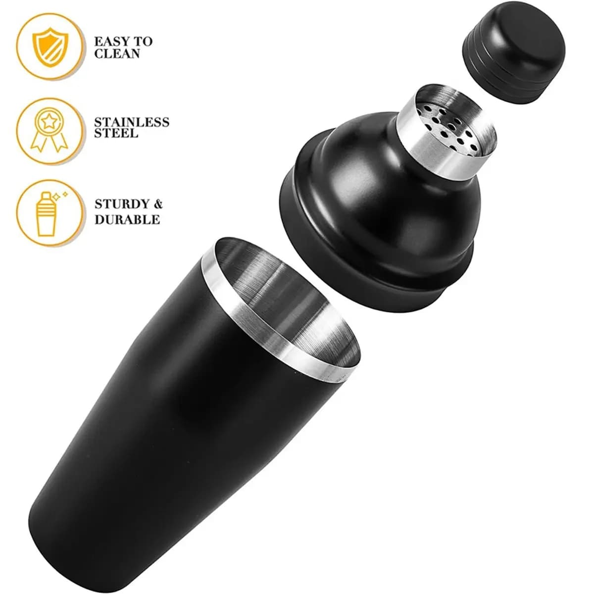 Set da Cocktail Domestico in Acciaio Inox Homegood, Kit da Cinque Pezzi per Bar