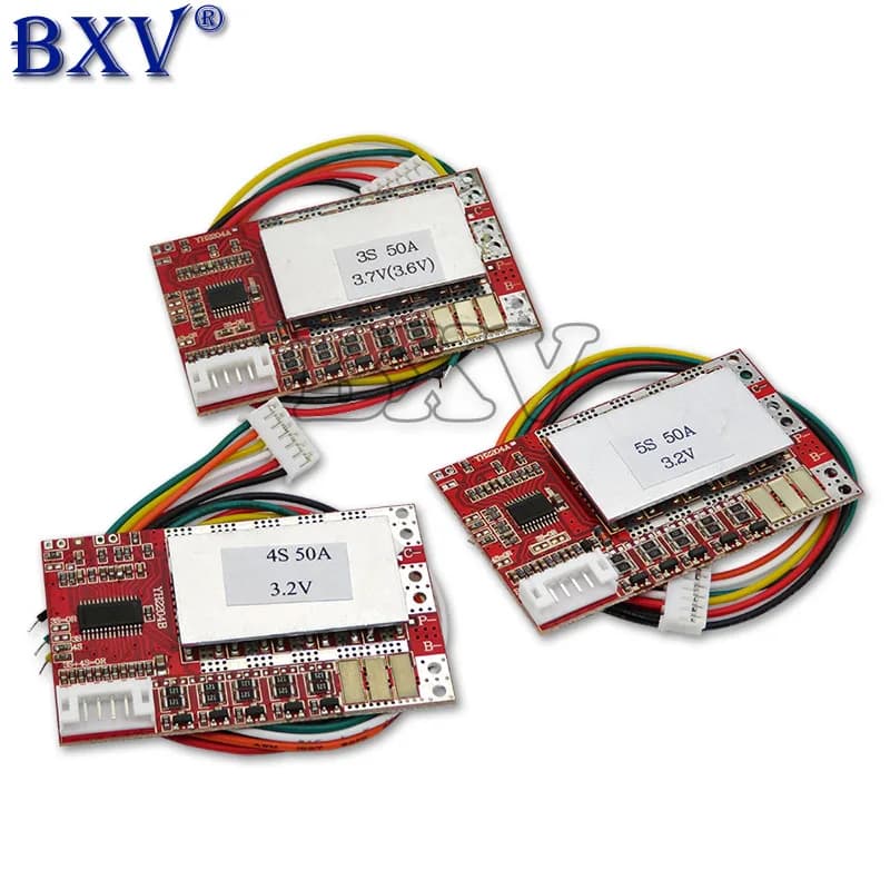 Scheda BMS 50A 3S 4S 5S 3.2V/3.7V Batteria al fosfato di ferro LiFePO4 BMS 3.2/3.7V 18650 Scheda di protezione della batteria al litio con bilanciamento