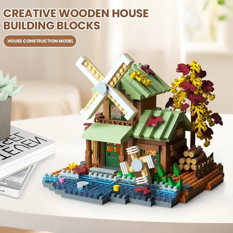 Forest Tree House Building Block Wooden House Model Toys for Children Creative DIY Treehouse Blocks Brick Puzzle Assembly Toy