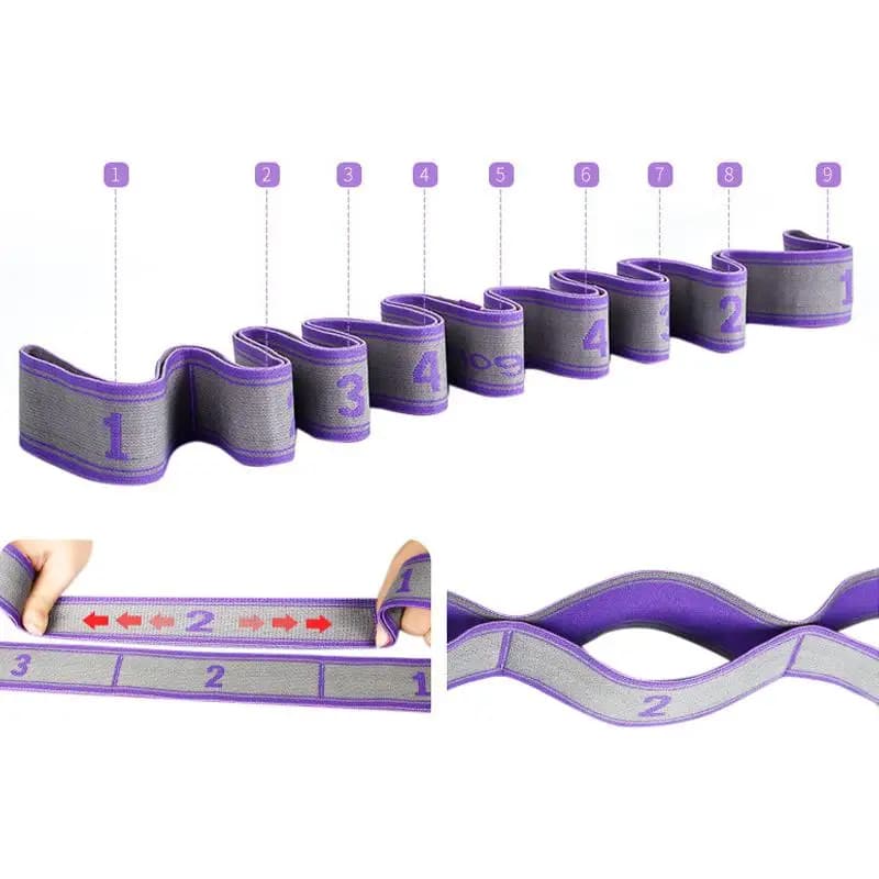 Yoga Belt Latex Polyester Elastic Belt for Latin Dance Elongation Band Yoga Pilates PALESTRA Ring Strength for Fitness Exercises