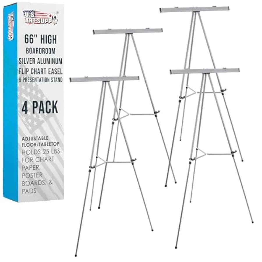 66 inch silver plated aluminum interactive board (167.6 cm) for classroom, with floor/table adjustable tripod holder, portable, 4 - Model H
