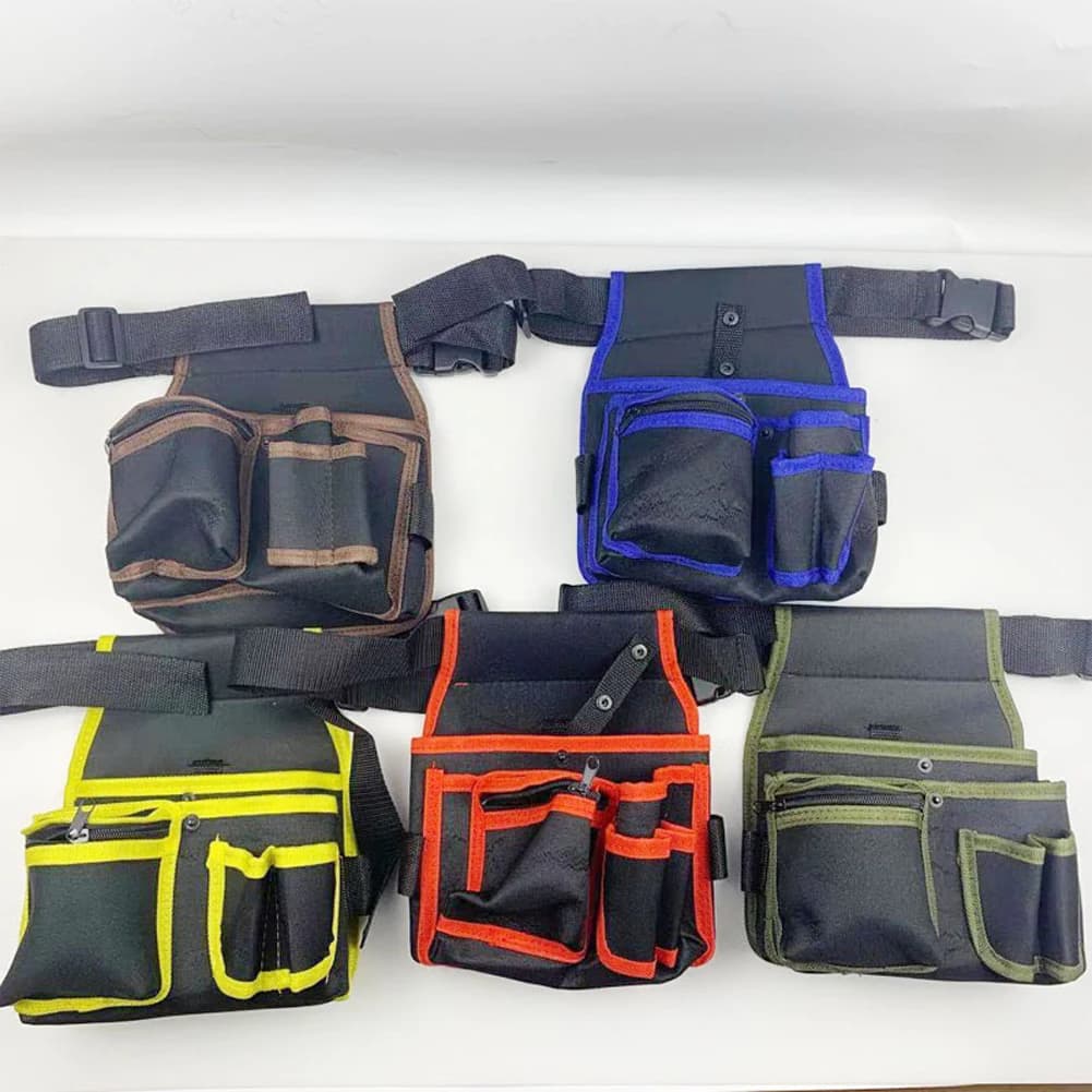 Borsa Porta Attrezzi da Elettricista con Fibbia Regolabile, Organizer Multitasche per Elettricisti, Edilizia e Giardinaggio