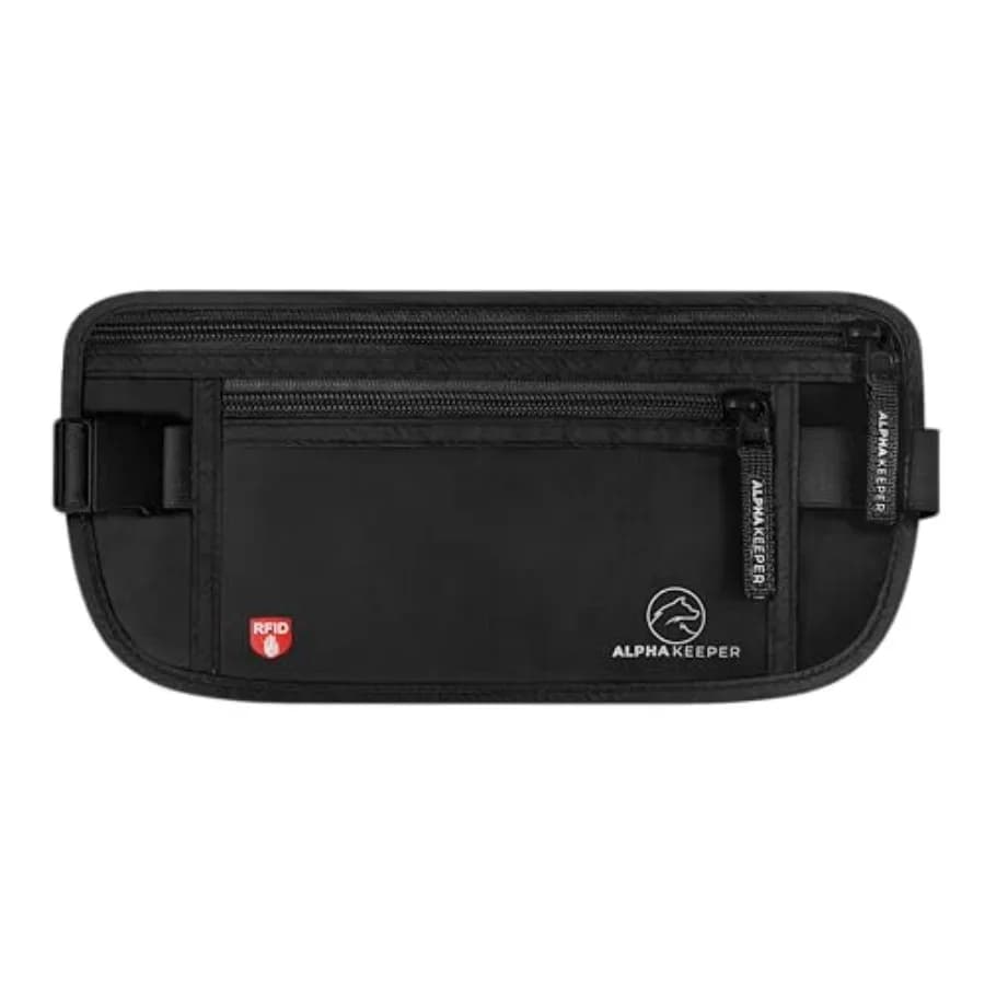 Money Belt for Travel Hidden RFID Blocking Passport Holder
