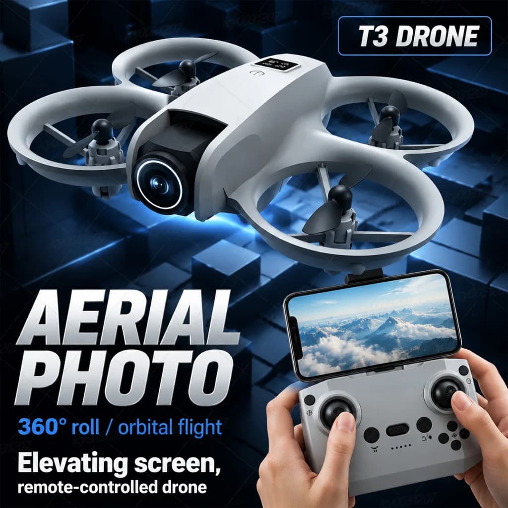Mini Drone con Telecamera HD 8K FPV, Quadricottero Pieghevole con Motore Brushless, Evitamento Ostacoli, Aeroplano RC per Principianti, Adulti e Bambini