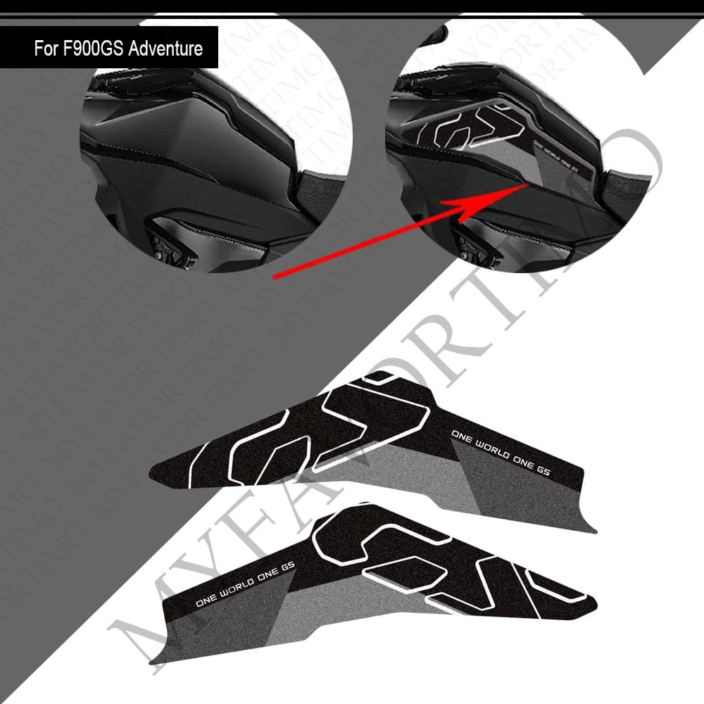 Adesivi Protettivi per Serbatoio Moto 2024-226 per F900GS F900 GS F 900 Adventure ADV, Grip per Serbatoio Carburante, Decalcomanie Protettive per Ginocchia