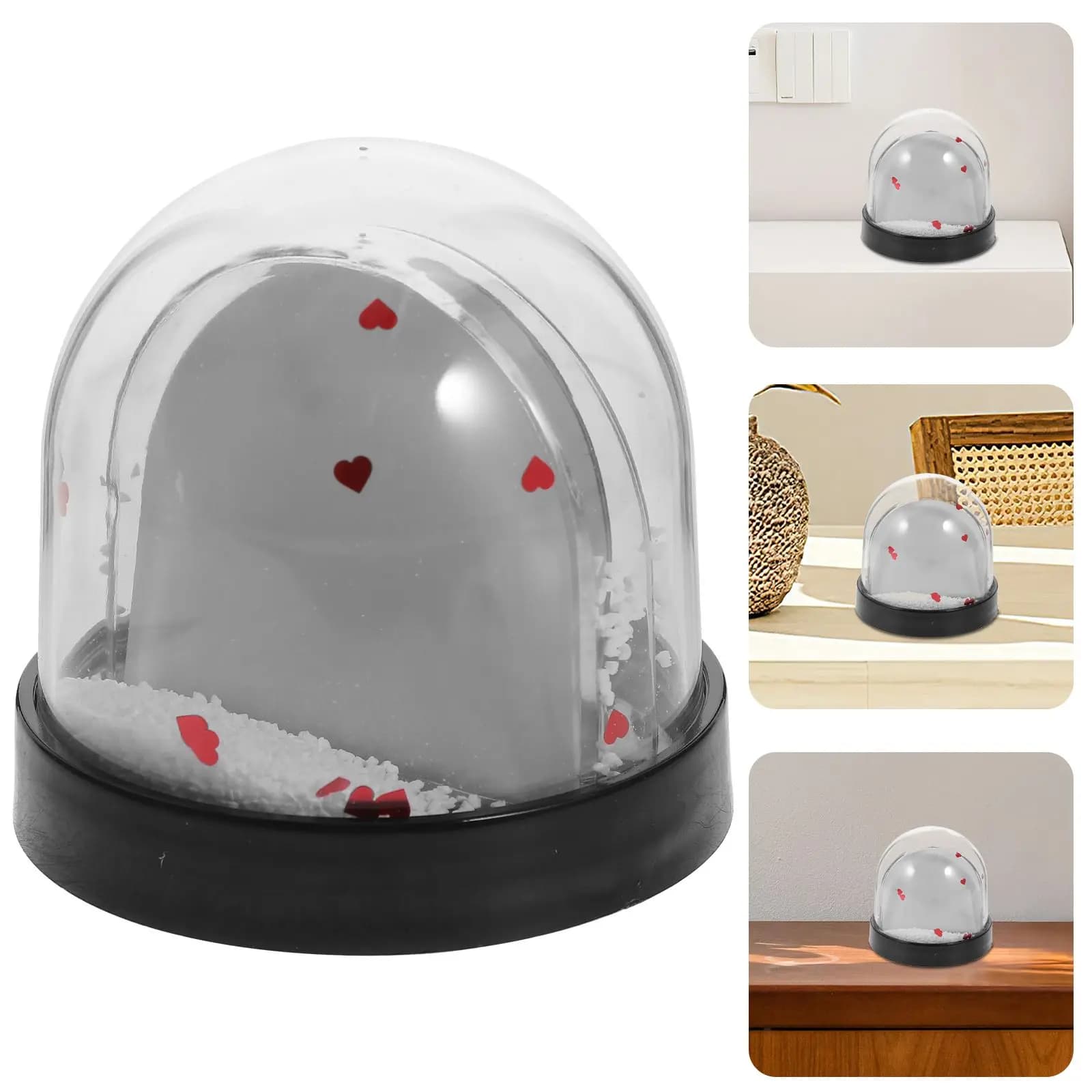 Cornice per foto con globo di neve da 1 pezzo, regalo di Capodanno, globo di neve in plastica con inserto liquido, immagine artigianale unica, carta fai da te