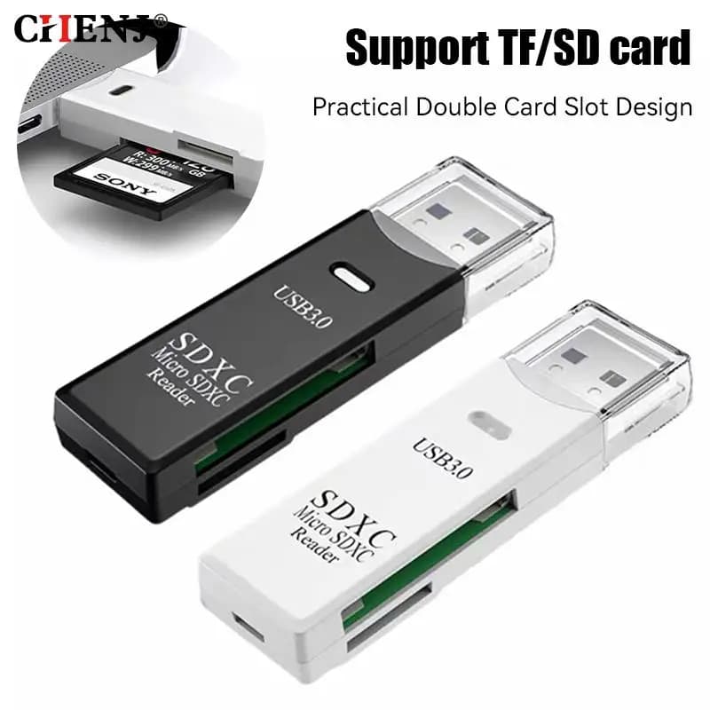 Lettore di memoria per schede TF Micro SD USB 3.0 lettore di schede 2 IN 1 adattatore per scrittore Multi-Card ad alta velocità Flash Drive accessori per Laptop