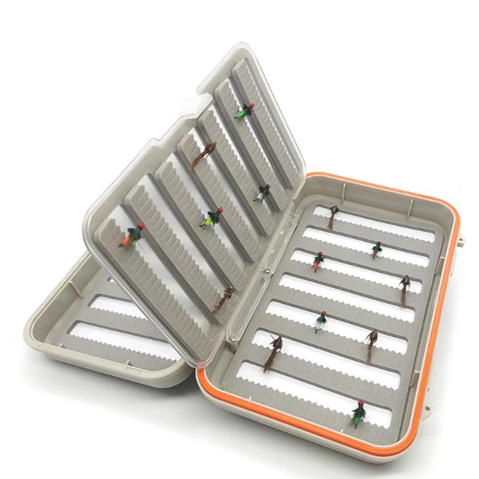 Scatola per mosche impermeabile scatola per attrezzatura da pesca porta mosche porta mosche per pesca a mosca