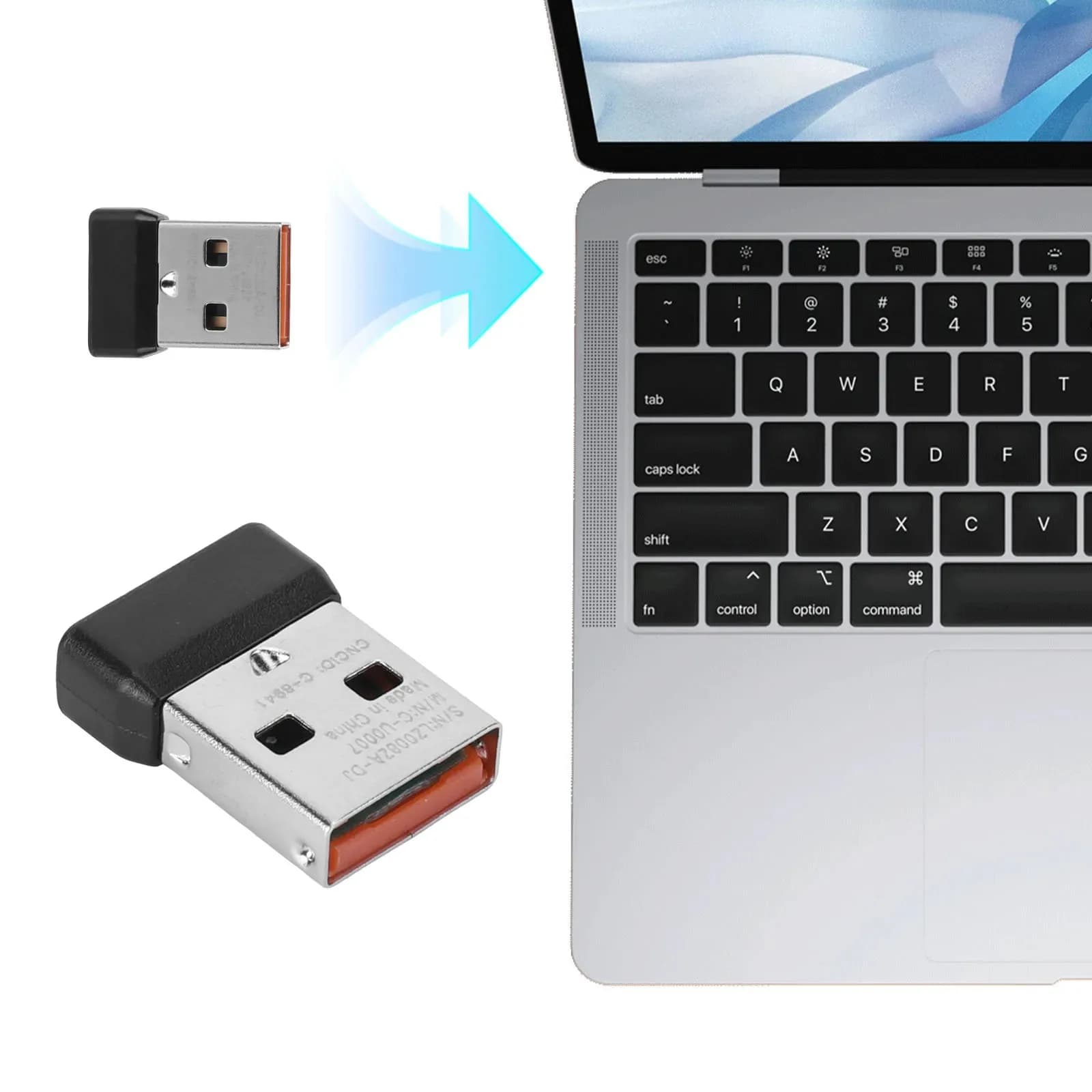 Ricevitore USB di ricambio per Logitech MK220 MK235 MK240 MK260 MK270 MK275 MK345 Combo tastiera e mouse wireless Nano Plug and Play