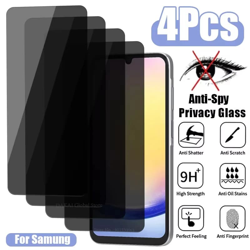 1-4PCS Privacy Protezione Dello Schermo Per Samsung A36 A26 A56 A35 A34 A33 A32 A31 A55 5G A54 A53 A52 A25 A24 A15 A14 A13 AntiSpy Glass