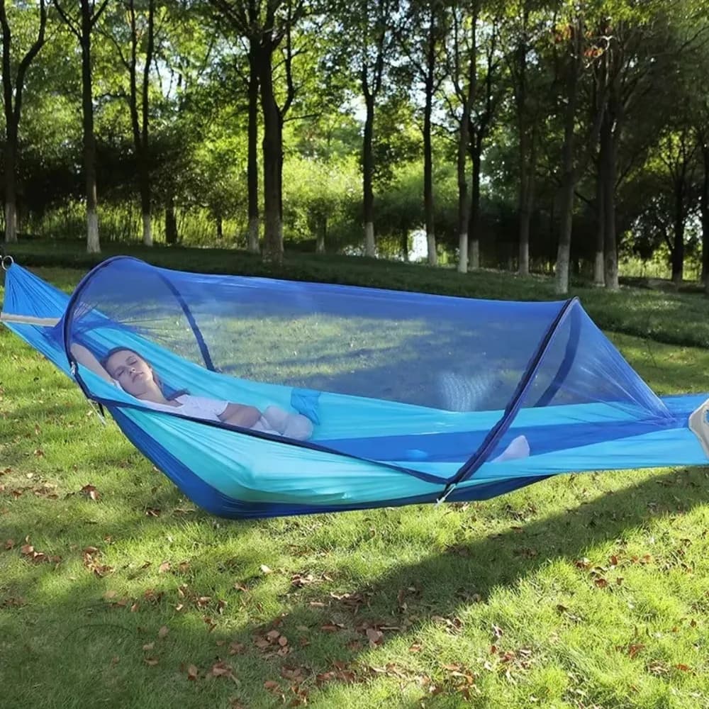 Creative Anti-Mosquito Mosquito Net Hammock Breathable Anti-Rollover Camping Hammock Swing Design Nylon Outdoor Hammock Hiking