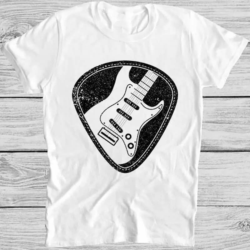 Guitar Picks Silhouette Shadow Musician Meme Music Funny Gift Tee T Shirt M938