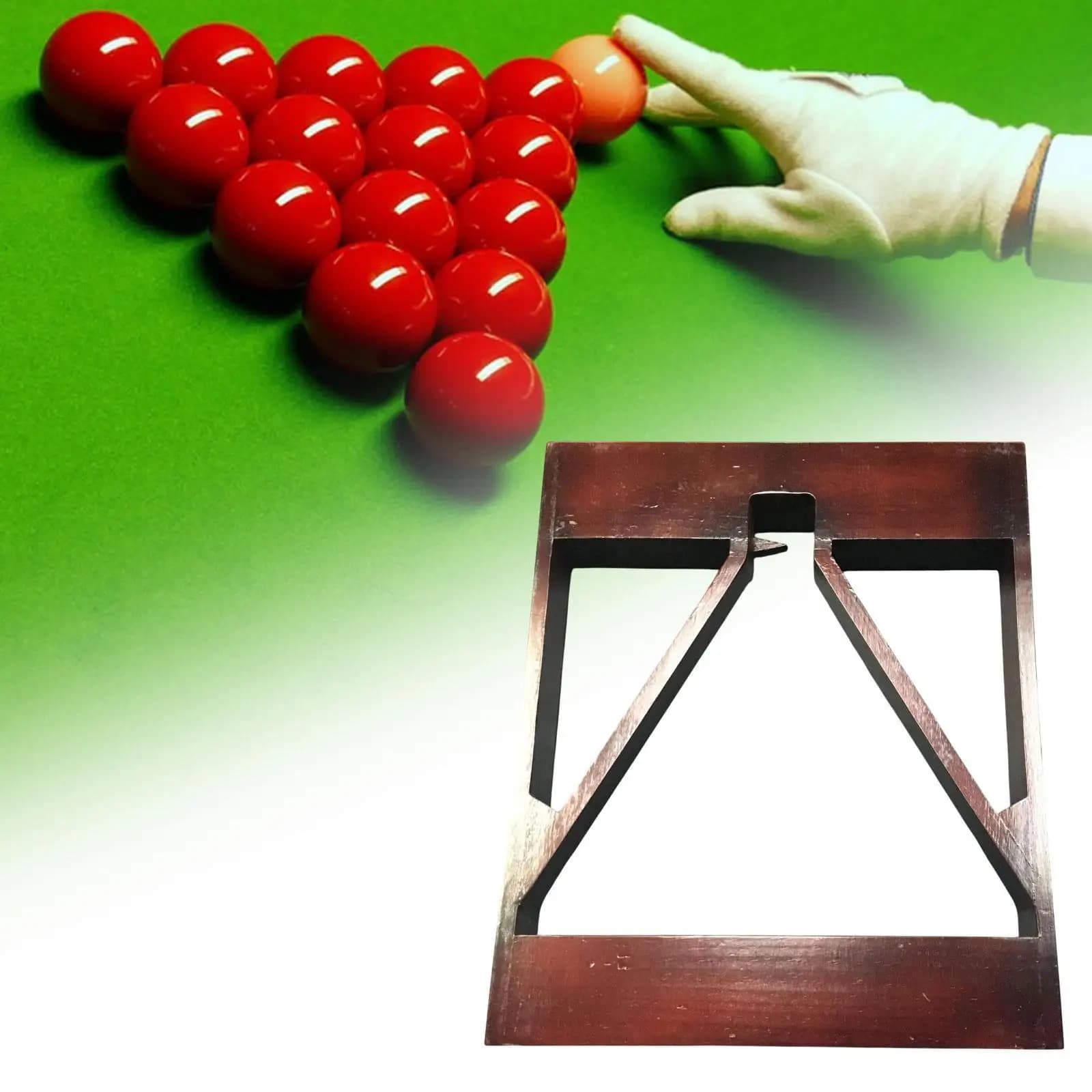 Cremagliera triangolare per palline da biliardo Cremagliera in legno per palline da biliardo per sala giochi Competizione di feste Forniture per stecche da biliardo triangolari portatili