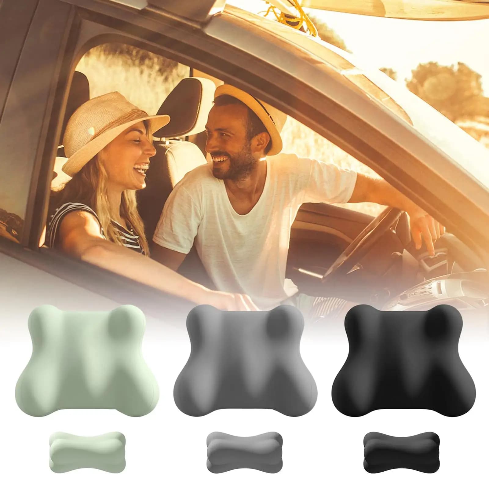 Poggiatesta per auto e supporto lombare Guida Accessori ergonomici Poggiatesta per seggiolino auto ergonomico Cuscino lombare per guida Scrivania da ufficio