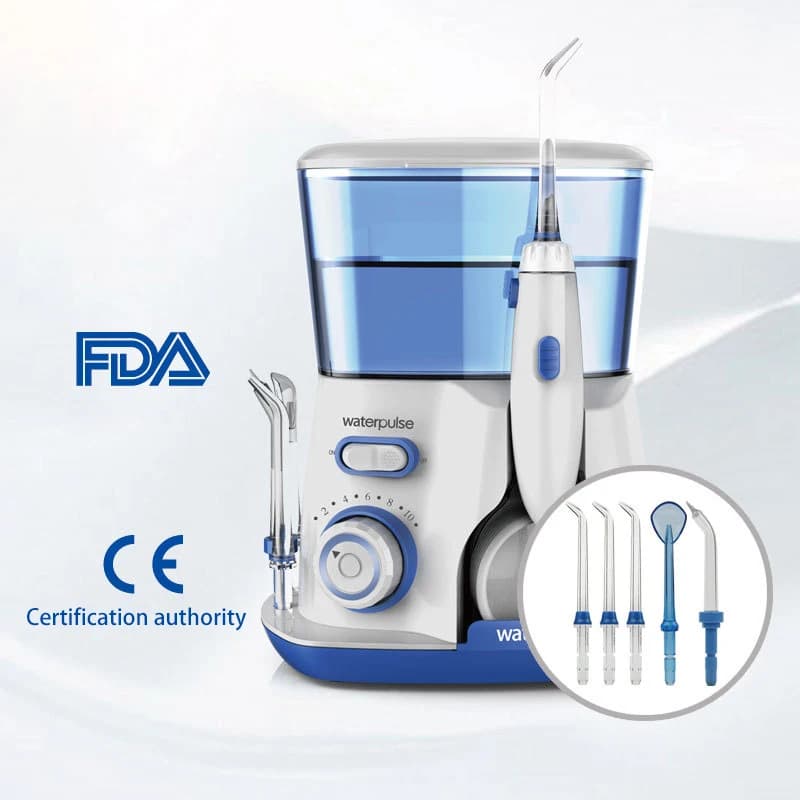 Elettrico Irrigatore Orale Dentale Getto D'acqua Flosser Denti Puliti 5 pz Punte Igiene Orale Dentale Flosser Igiene Orale 800ml Acqua piccone