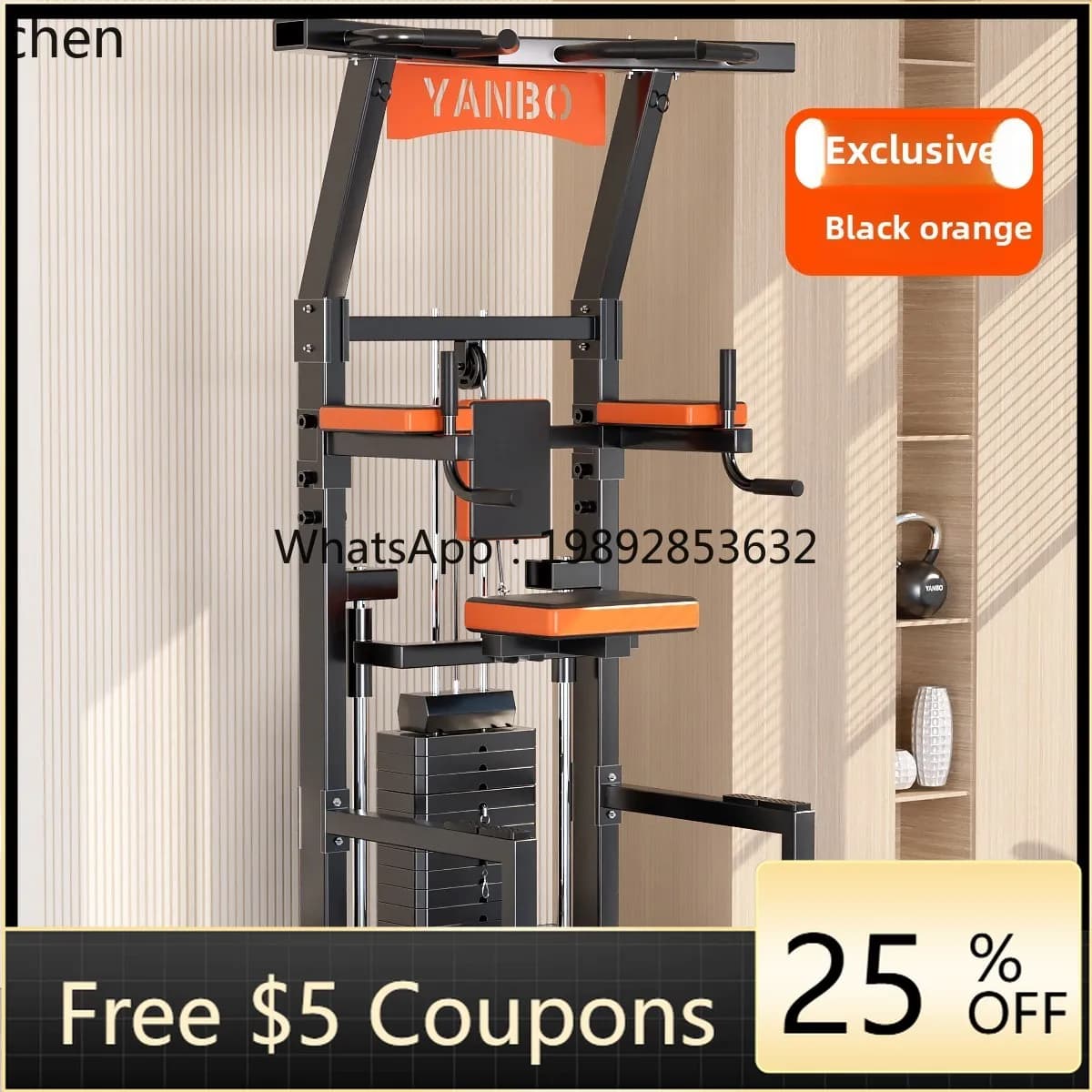 ABB traction equipment, home fitness equipment, multifunctional training machine with horizontal bar for indoors.