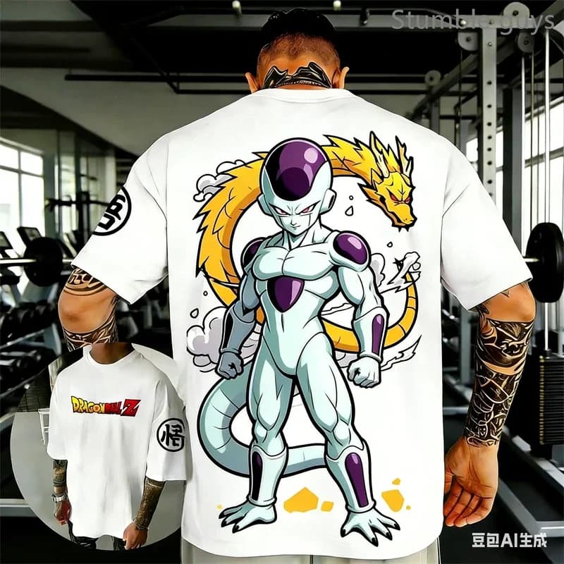 T-shirt Estiva da Uomo Dragon Ball GT a Maniche Corte, Abbigliamento Casual alla Moda Anime per Bambini, T-shirt da Uomo per Palestra, Allenamento, Maglia Sportiva