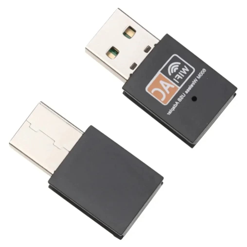 50 pz 600 Mbps USB WiFi Adattatore Wireless Dual Band 2.4GHz 5GHz Antenna Lan Usb Ethernet Ricevitore Scheda di Rete PC