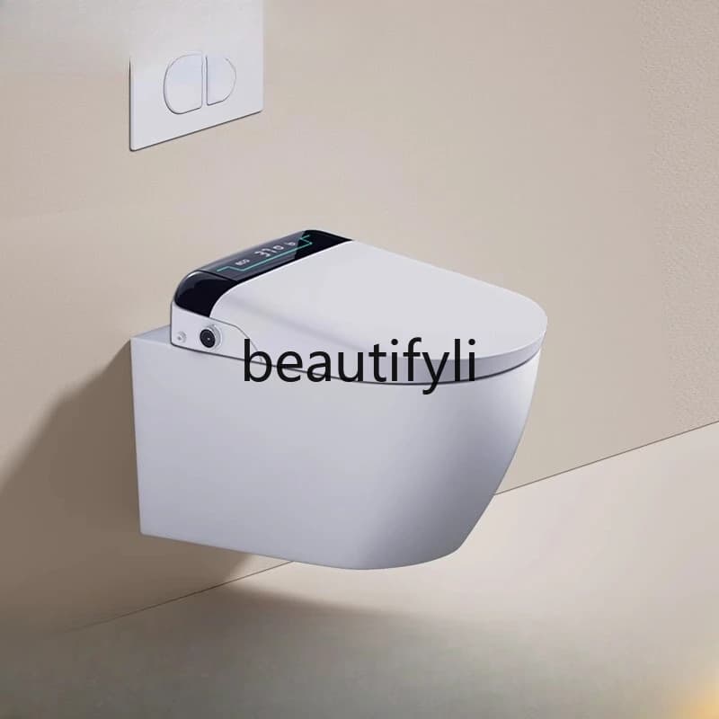 Toilette a parete intelligente Super Spin con copertura ribaltabile automatica Toilette con scarico a parete con sospensione nascosta