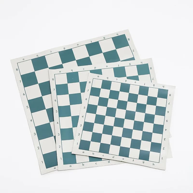Scacchiera leggera in pelle PU scacchiera da viaggio pieghevole classica arrotolabile scacchiera piatta scacchiera internazionale