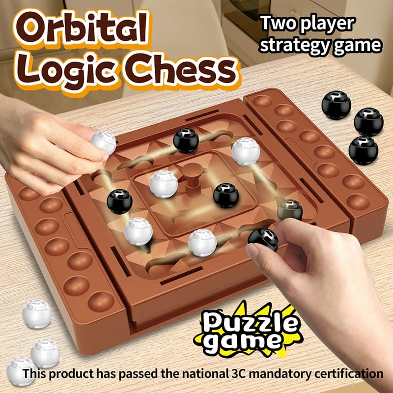Track Logic Chess Two-Player Battle Children's Educational Parent-Child Interactive Board Game Entertainment Toy Party Challenge Tabletop Game