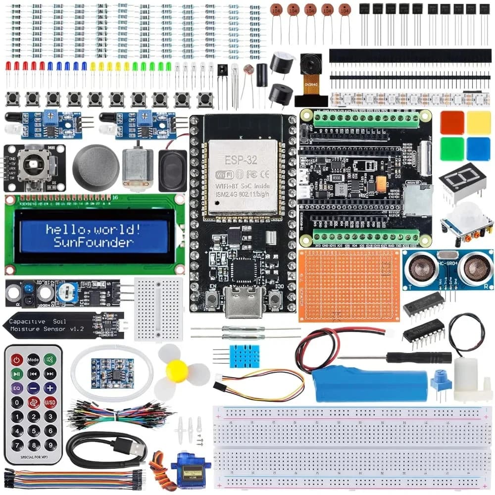 Kit di Avvio ESP32 Ultimate con Fotocamera Compatibile con Arduino per Progetti IoT, per Principianti ed Ingegneri, con Corsi Video, Spedizione dagli USA