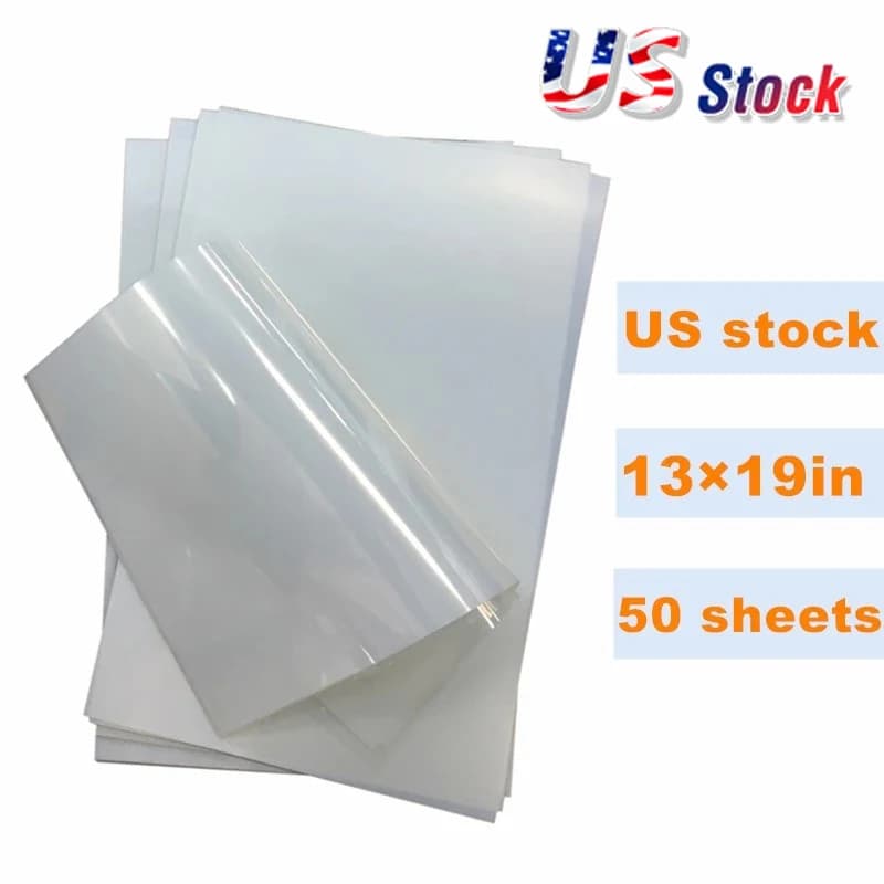 CALCA 50 pz 13 "x 19" impermeabile a getto d'inchiostro latte trasparenza pellicola serigrafia materiale carta per t-shirt stampa US Stock