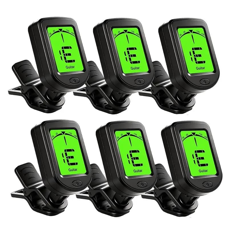 A79E-Tuning Clip On Guitar Tuners 6 Pack For Acoustic Electric Guitar Bass Ukulele Violin Banjo