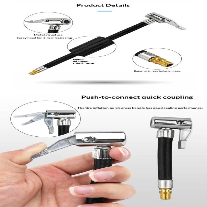 Cannot Deflate Car Bike Motorcycle Car Tire Air Inflator Hose Inflatable Pump Extension Tube Adapter Connection 10cm 20cm 30cm