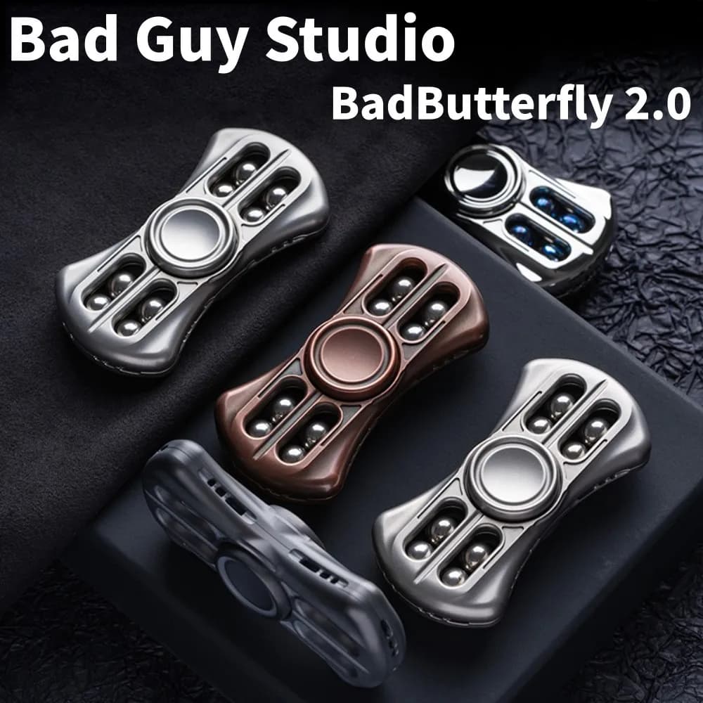 Bad Guy Studio BadButterfly 2.0 Fidget Spinner Giocattolo antistress Manipolazione Sensazione Agitarsi Giocattoli per adulti Fidget Spinner Metallo