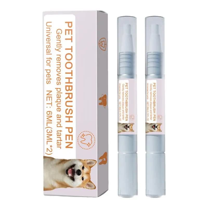 2 pcs dental pen for pets toothbrush pen for fresh breathed dogs teeth whitening cat oral care tartar removal tools for beauty teeth cleaning