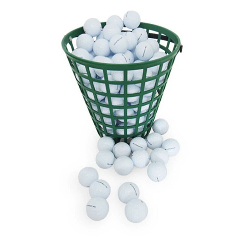 T61C_Golf Basket Golf Container with Handle Ball Rack for Stadium Outdoor Sports Green