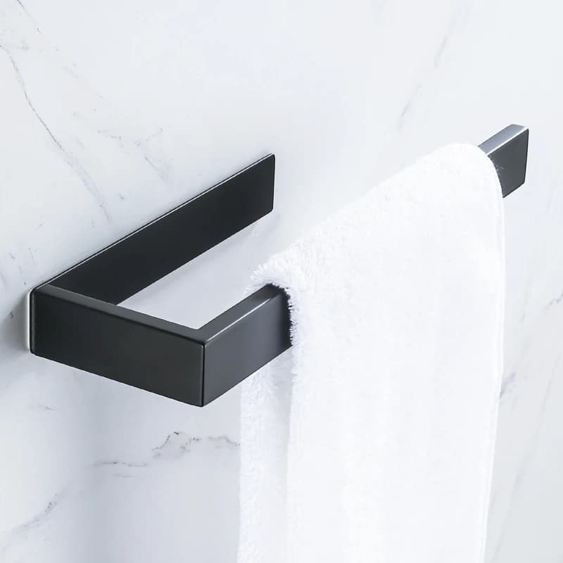 Adhesive Paper Towel Holder Kitchen Organizer Black Stainless Steel Wc Accessories Bathroom Storage Tissue Hanger Towel Shelves