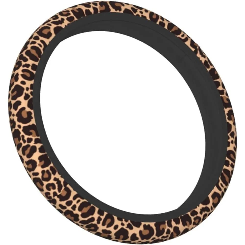 Coprivolante con stampa leopardata accessori per Auto protezione universale per Auto in Neoprene antiscivolo da 15 pollici