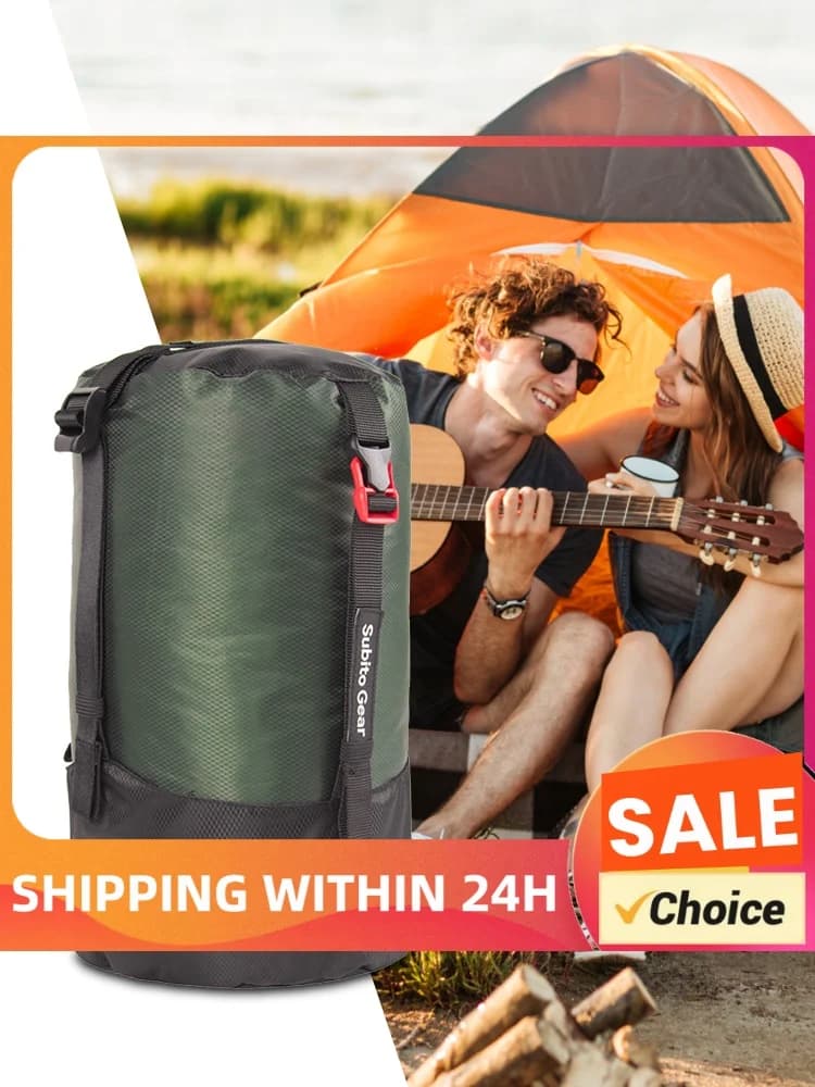 Outdoor Sleeping Bag Stuff Sack Multi-Purpose Ultralight Sleeping Bag Stuff Sack Large Capacity Space Saving for Down Jackets