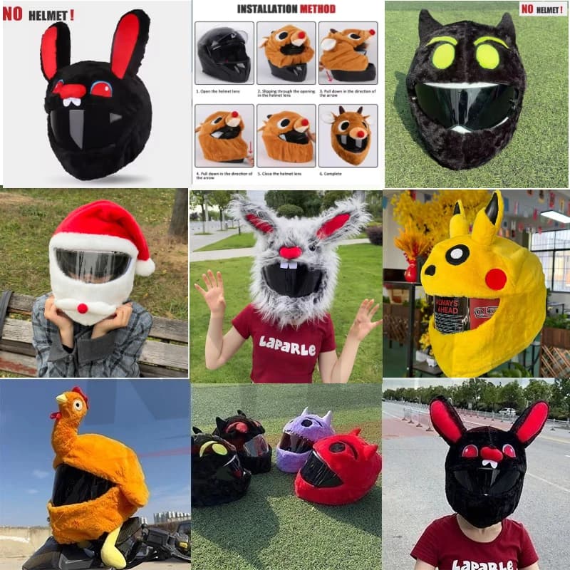 2025 New hat for motorcycle helmet Complete helmet Christmas cap Gift cover Motorcycle Heeds funny Crazy Case crash Outdoor custom