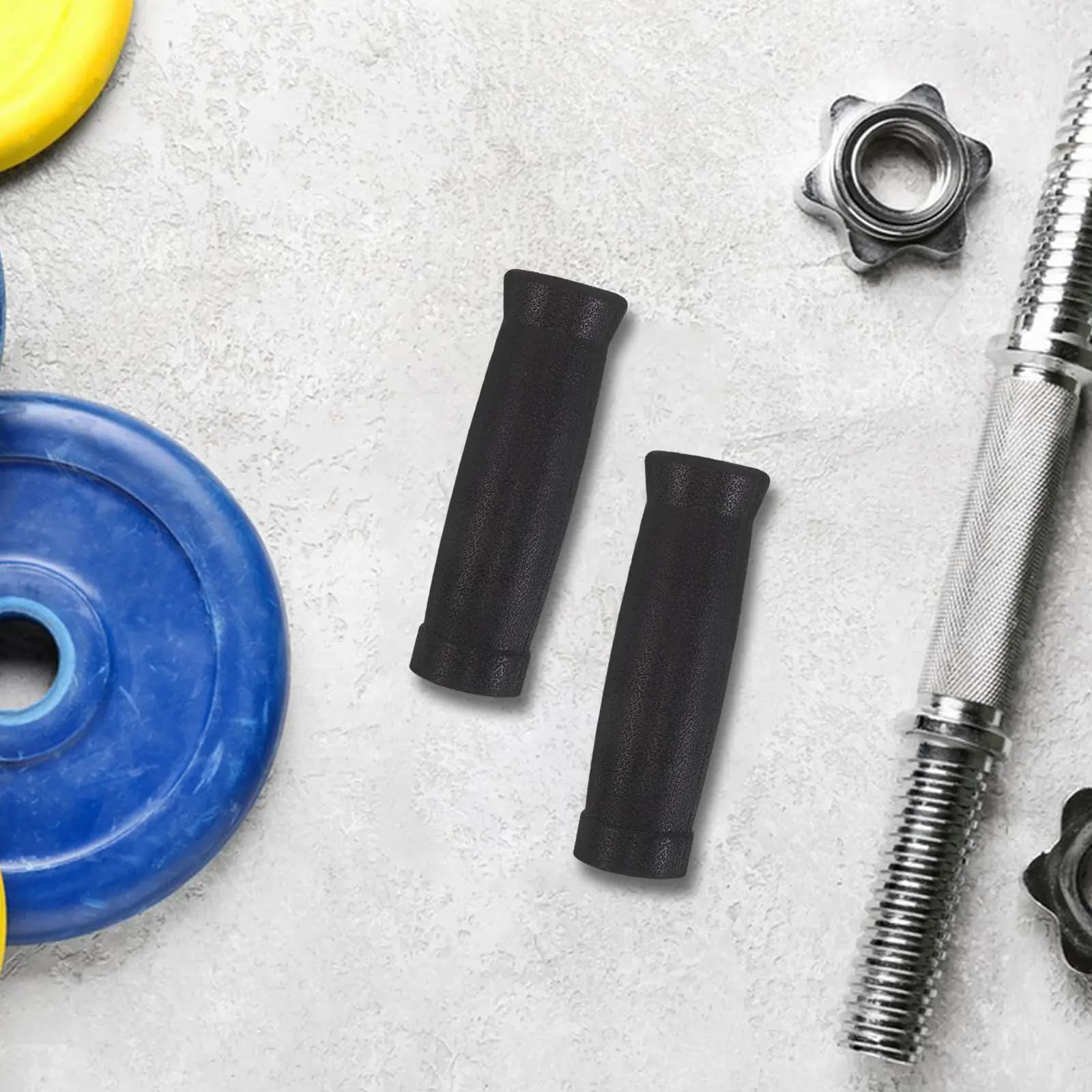 Set di 4 Coperture Ergonomiche Antiscivolo per Maniglie di Bilancieri e Barre per Trazioni, Adattamento Universale per Sollevamento Pesi